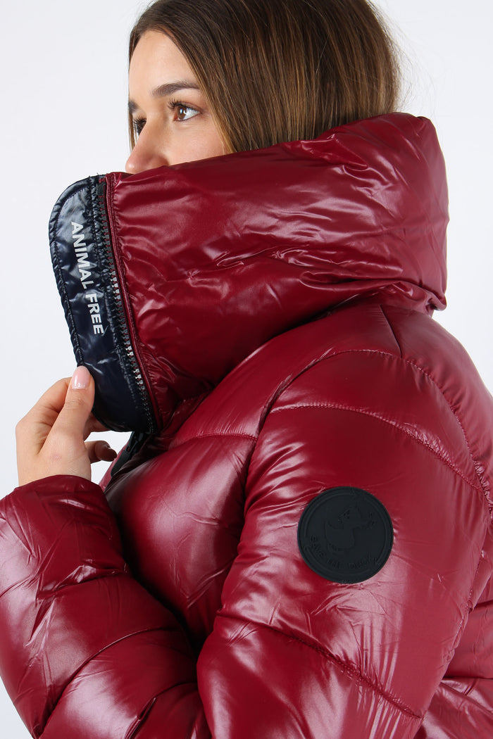 Isla Piumino Collo In Piedi Wine Red-3