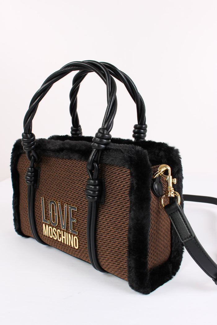 Shopping Piccola Ecopelliccia Nero-4