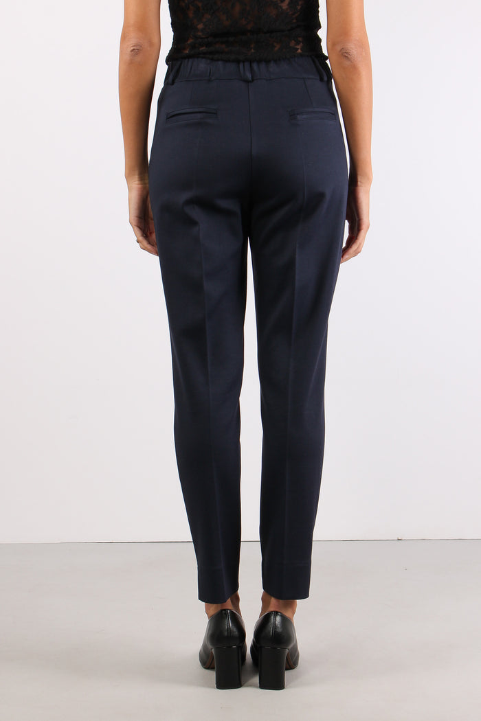 Pantalone Slim Punto Roma Diag Blu-4