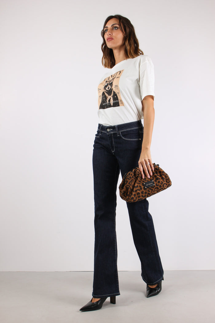 Denim Bootcut Stretch Denim Scuro-5