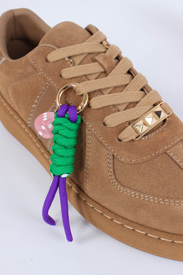 Sneakers Camoscio Borchie Cuoio-4