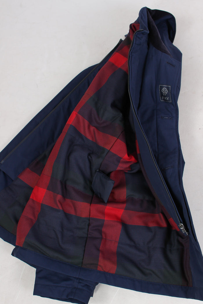 Cappotto Morning Corto Canvas Blu-6