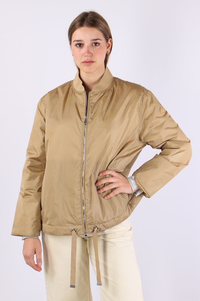 Aisha Giubbotto Nylon Svasato Stardust Beige-3