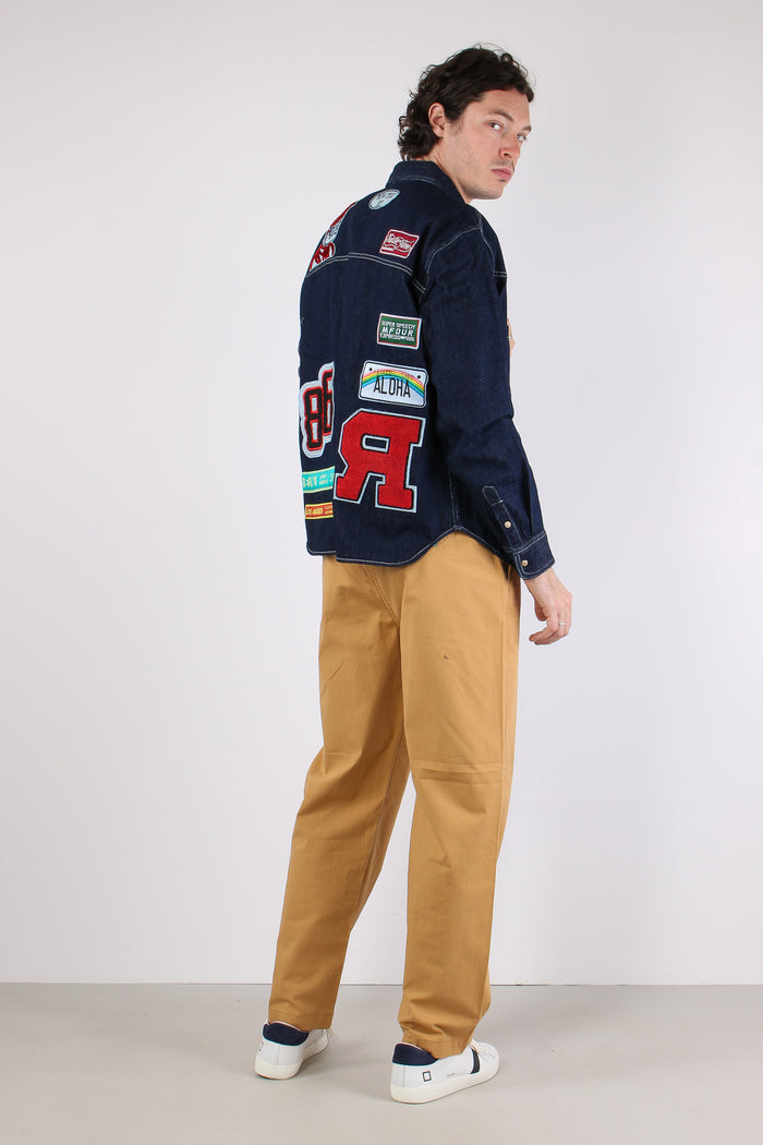 Camicia Over Denim Patch Denim-3