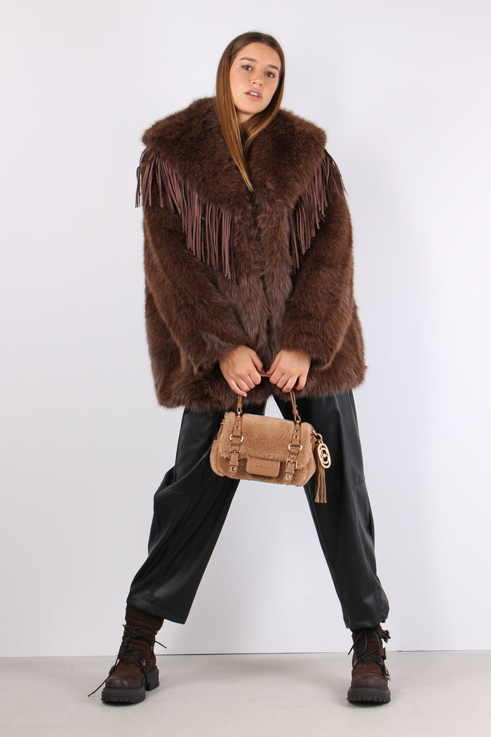 Ecopelliccia Lunga Manica 3/a Brown-5