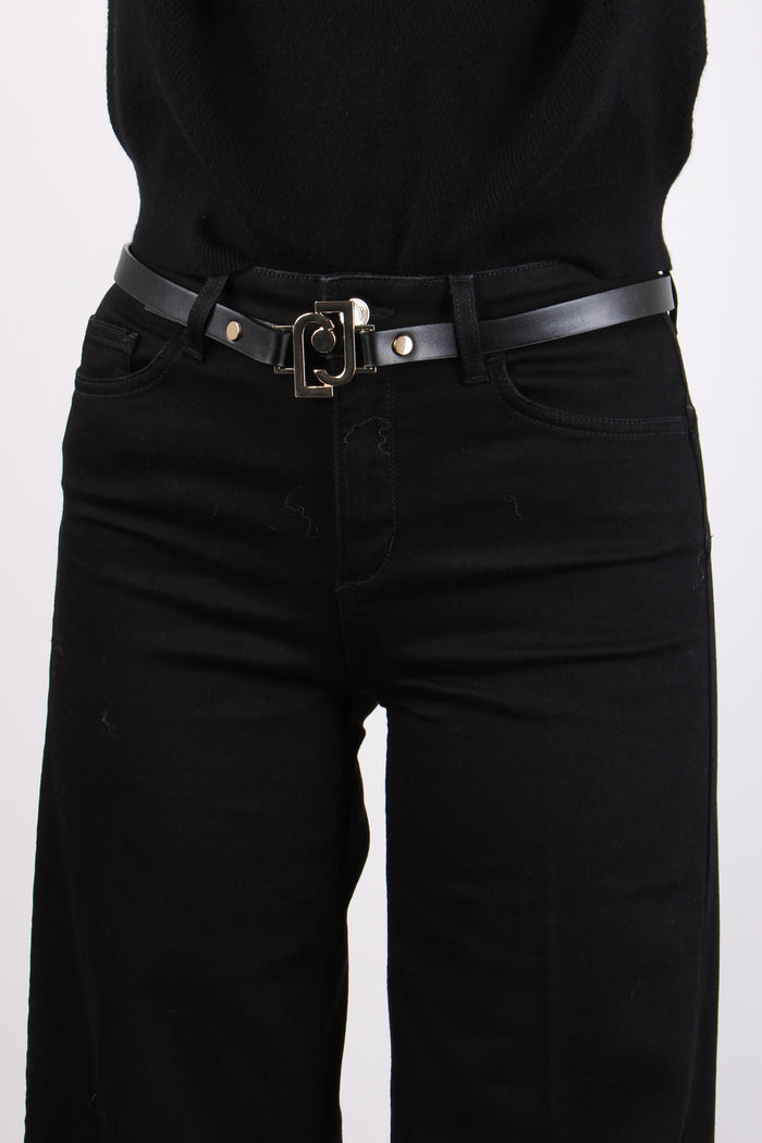 Jeans Fare Belt Denim Nero-7