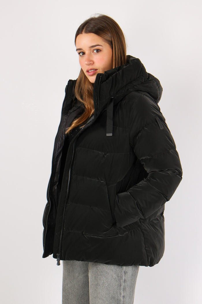 Piumino Tessuto Gommato Nero-3