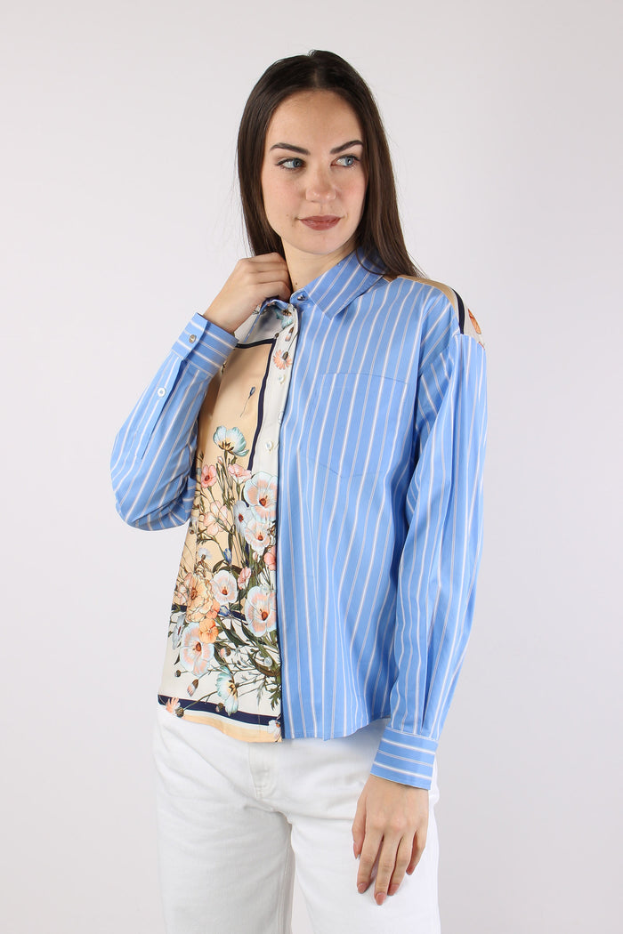 Camicia Rigaa Inserto Foulard Blu/bloom-7