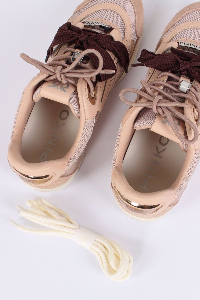 Sneakers Pelle Multi Lacci White-6