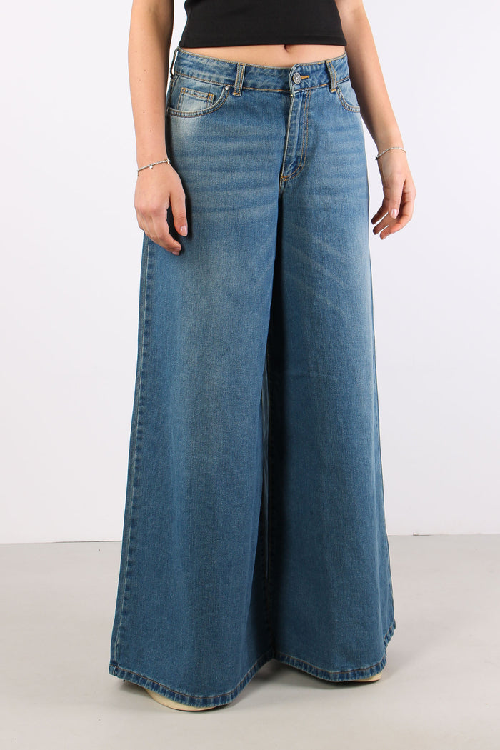 Gemma Pantagonna Vita Bassa Denim  Medio-8