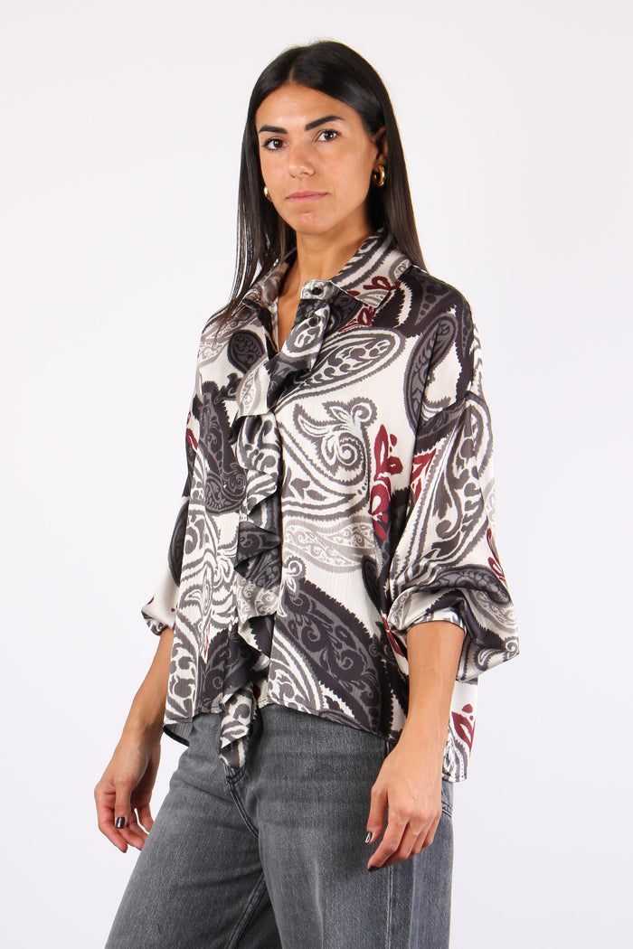 Blusa Over Rouge Fantasia Grigio/bordeaux-2