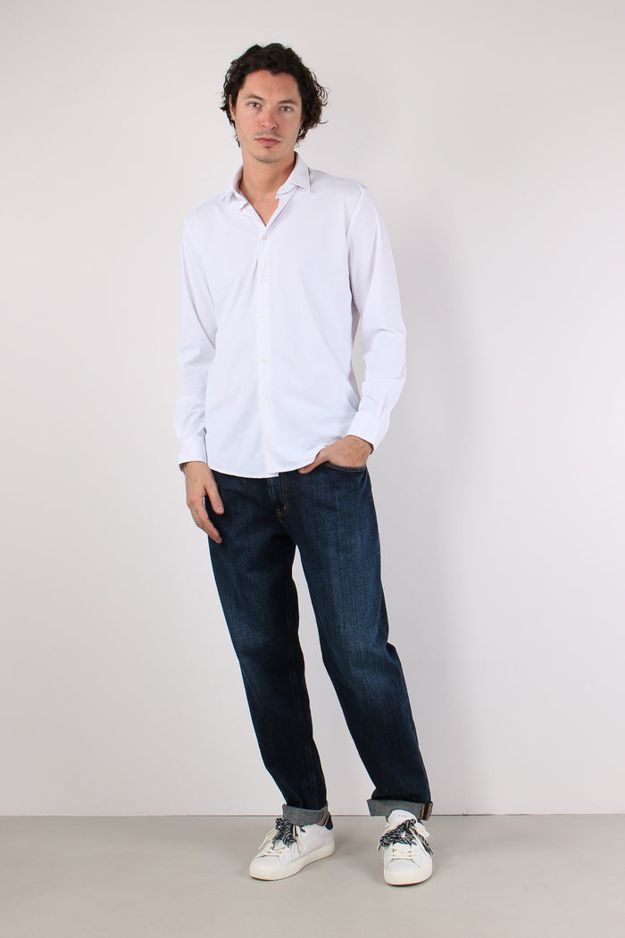 Camicia Tessuto Tecnico Bianco-3