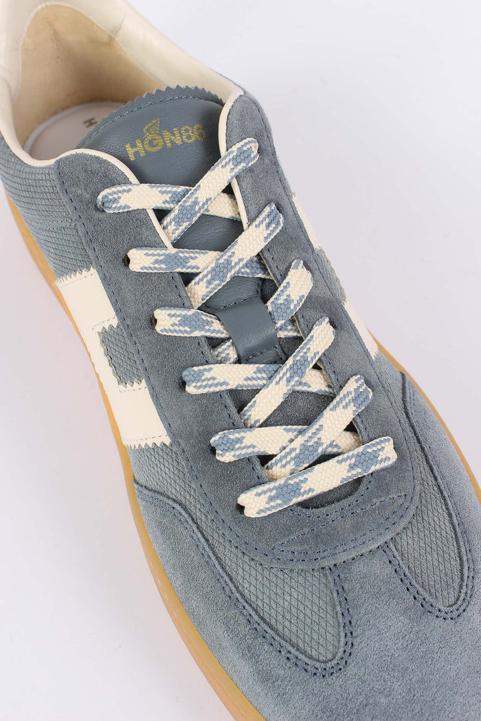 Sneaker Cool Camoscio Azzurro-6