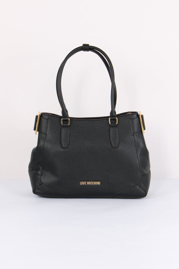 Shopping Martellata Fibbia Nero