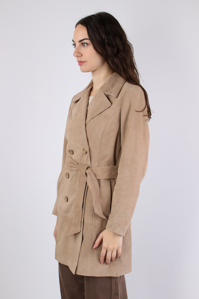 Trench Lungo Camoscio Cord-7