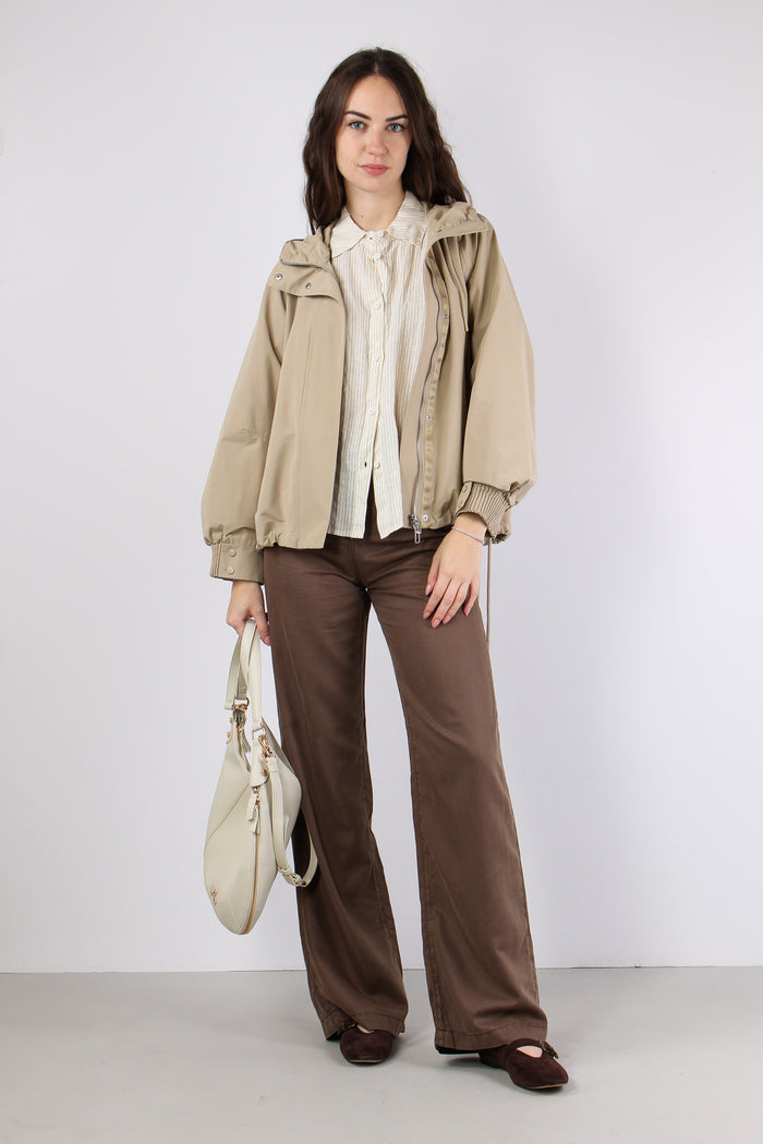 Camicia Over Lino Riga Meringa/beige-5