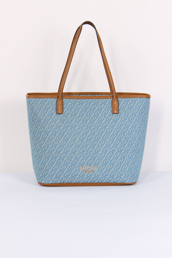 Shopping Grande Logo Allover Dusty Blue