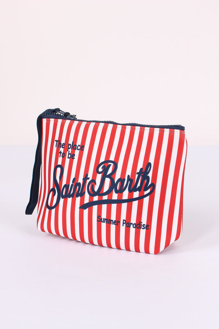 Aline Pochette Righe Rosso/bianco-7