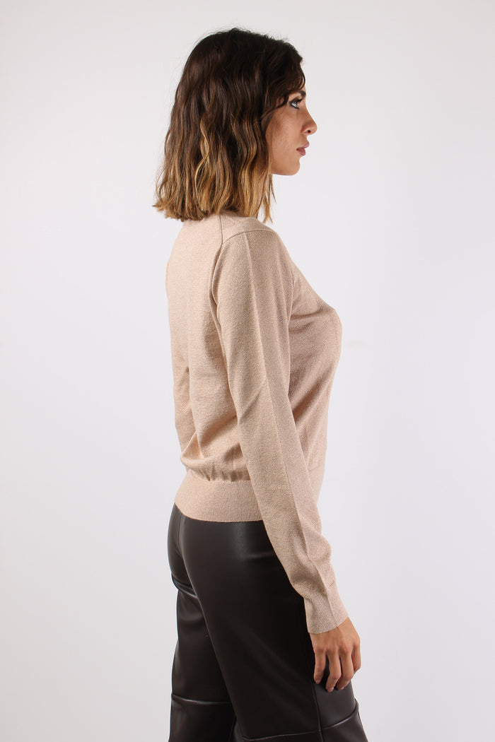 Maglia Viscosa Lurex Cammello-7