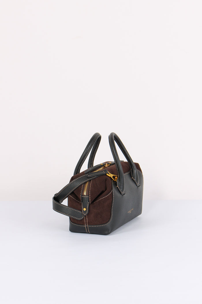 Gemma Mini Bag Bimateriale Nero/moka-6