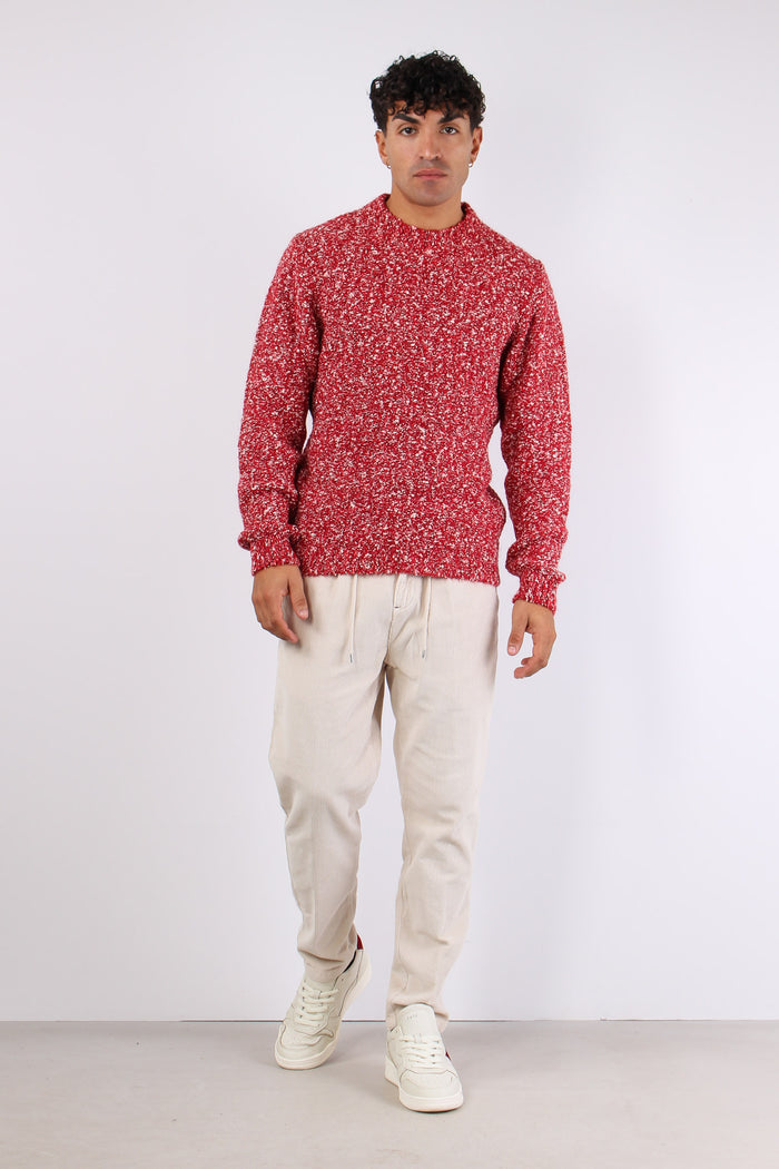 Maglia Girocollo Boucle Rosso