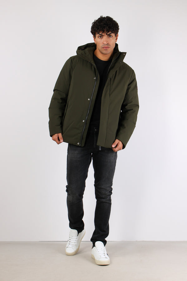 Obione Giubbotto Corto Tessuto Land Green-2