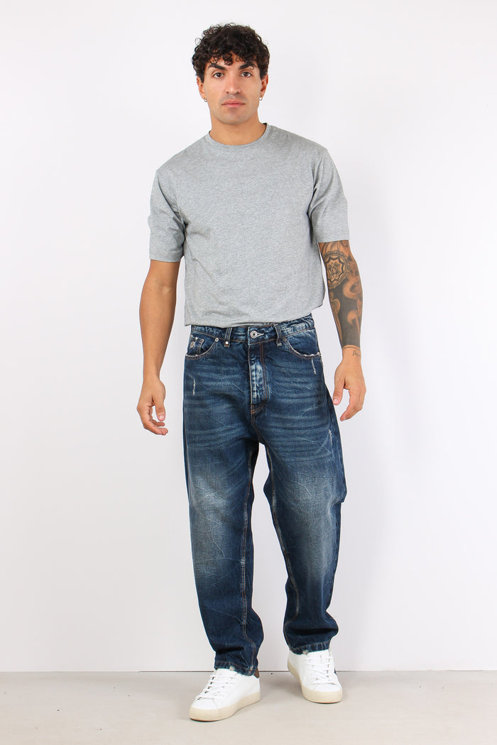 Jeans Largo Denim Medio
