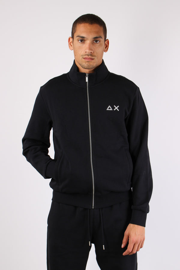 Felpa Collo In Piedi Zip Nero
