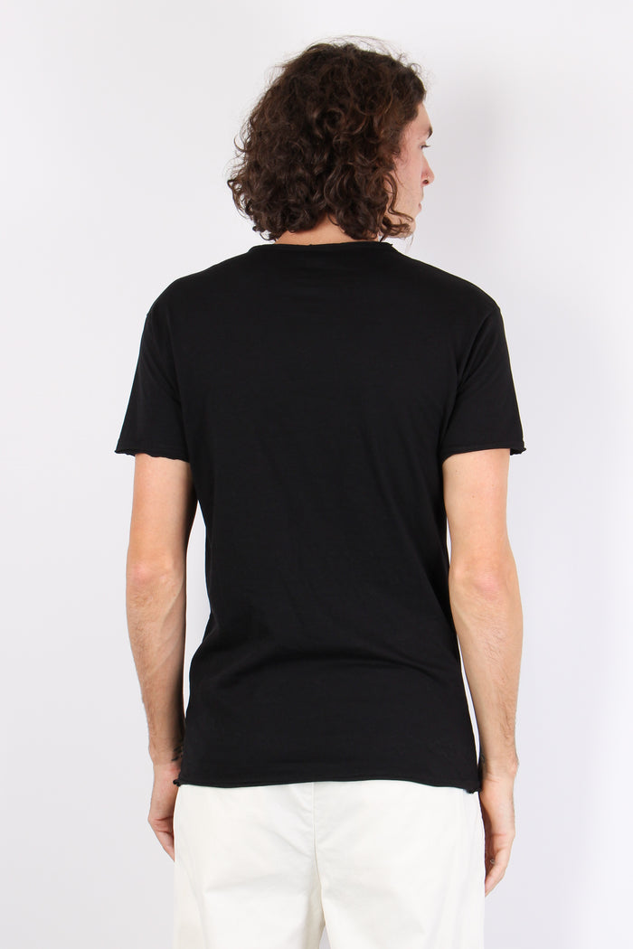 T-shirt Manica Corta Cotone Nero-3