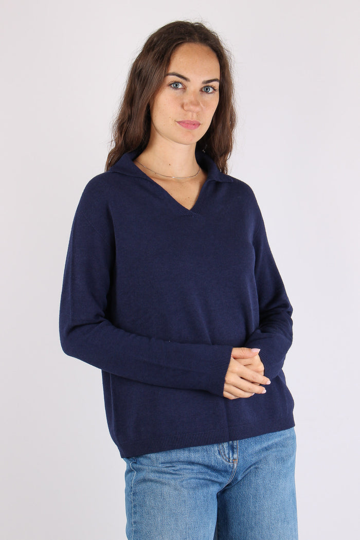 Polo Viscosa Evening Blue-5