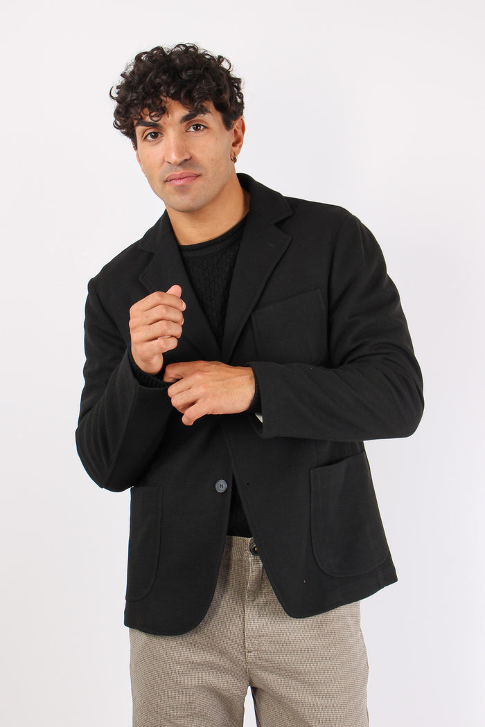 Giacca Basica Tasche Nero