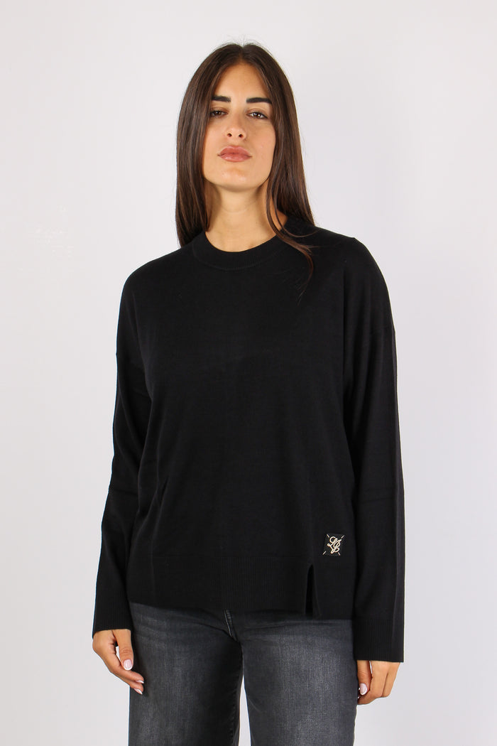 Girocollo Viscosa Lana Nero-6