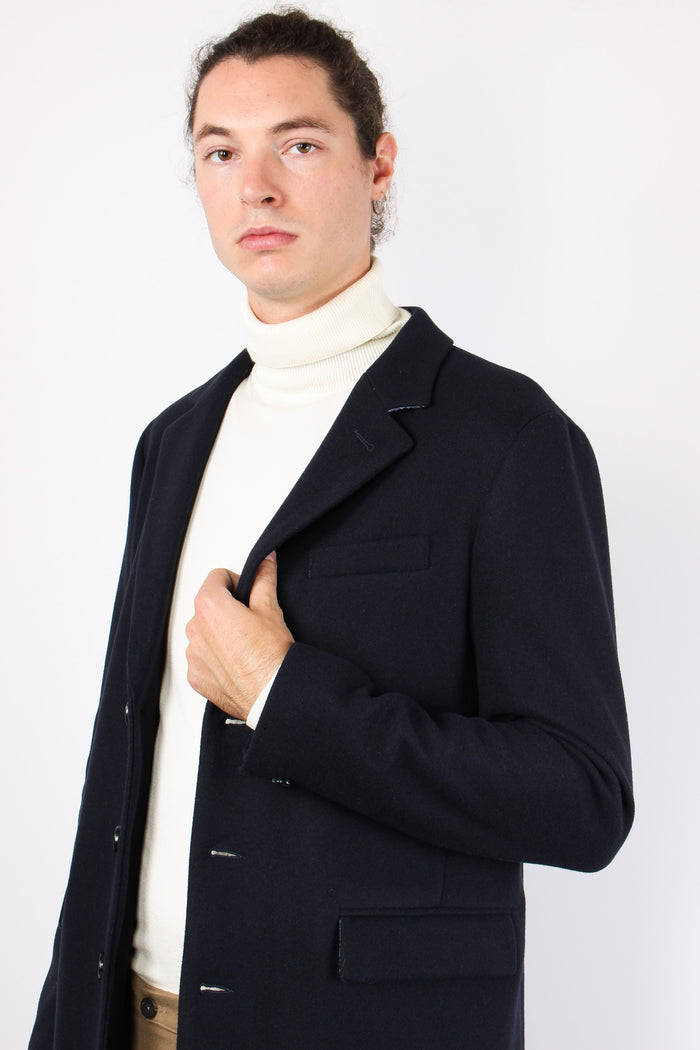 Nebbia Cappotto Classico Blu-7