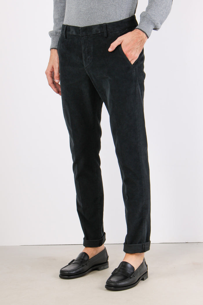 Gaubert Pantalone Velluto Mill Nero-4