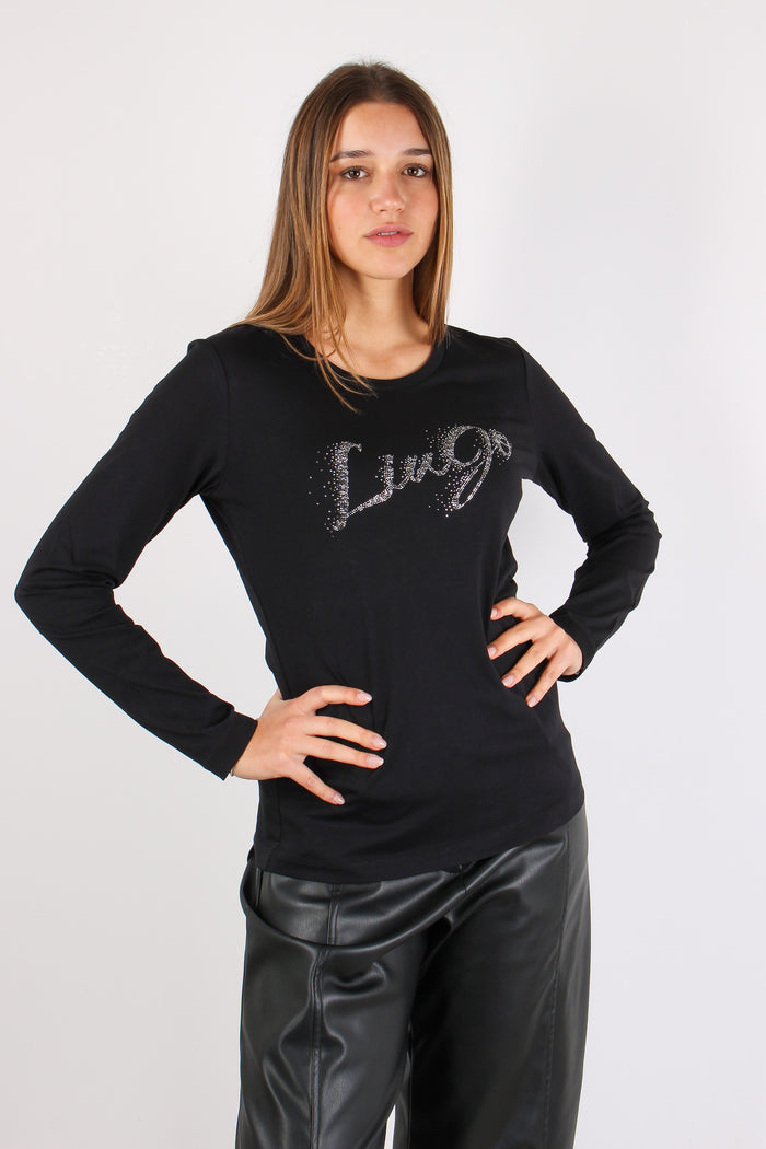 T-shirt Liu Jo Silver Nero Faded-3