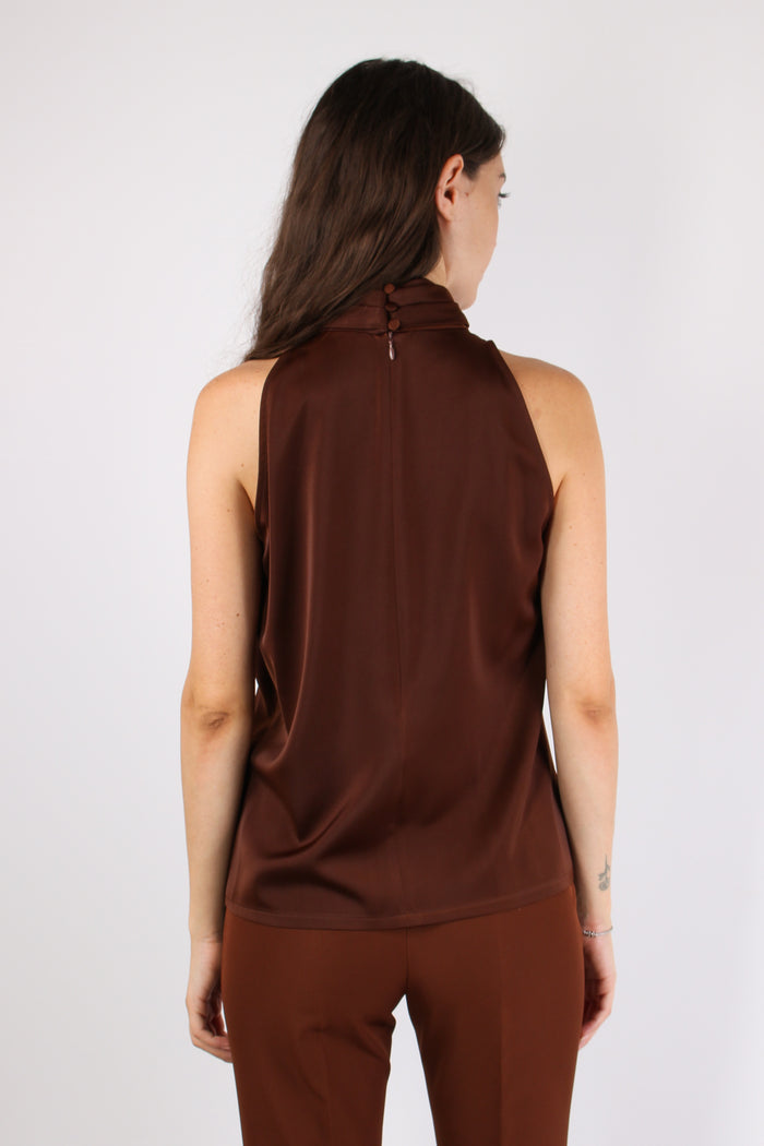 Blusa Smanicata Sottogiacca Brown-6