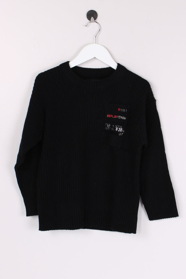 Pullover Coste Cappuccio Nero