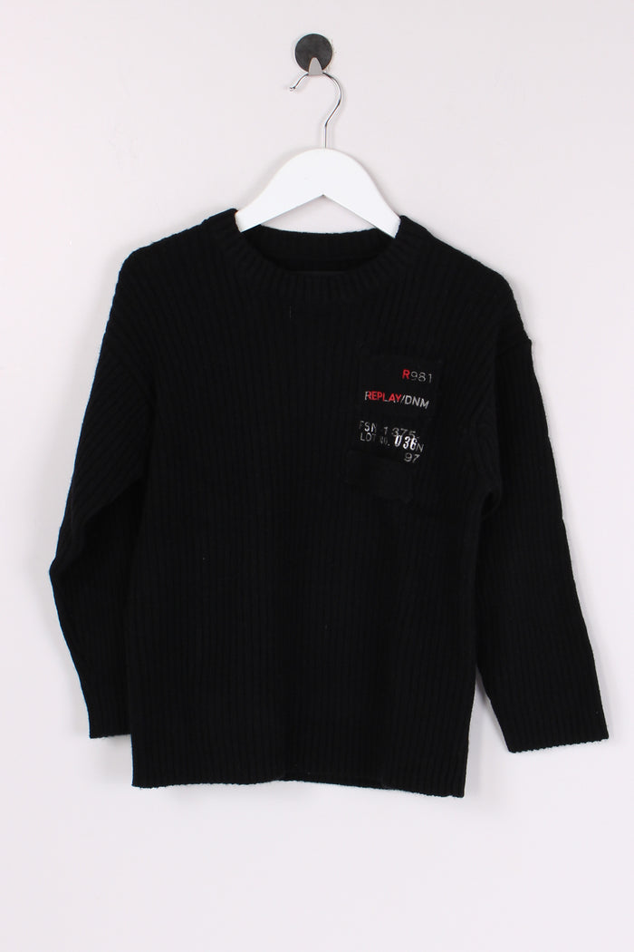 Pullover Coste Cappuccio Nero