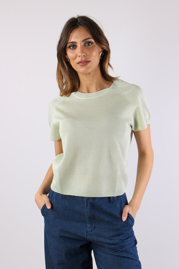 Maglia M/m Filo Cotone Menta-2