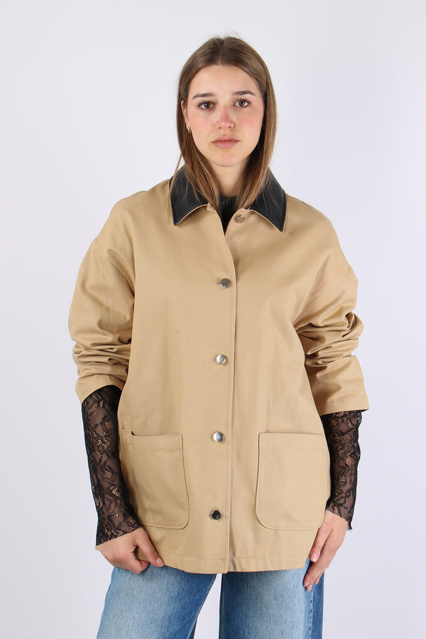 Field Jacket Collo Ecopelle Safari