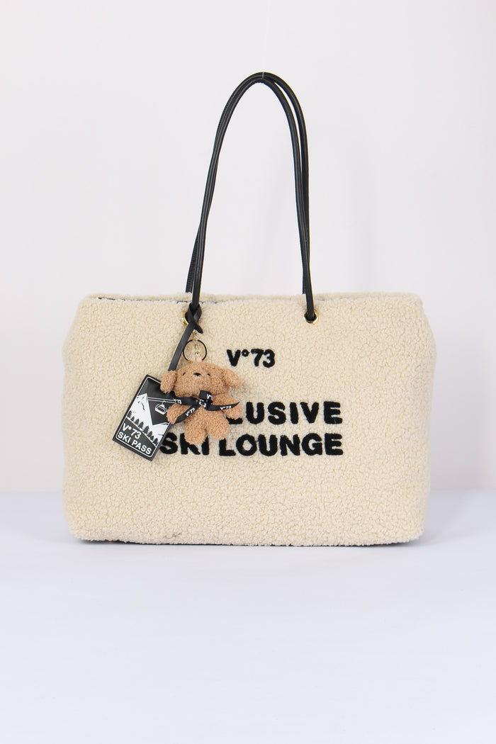 Ski Lounge Shopping Teddy Ecru/nero