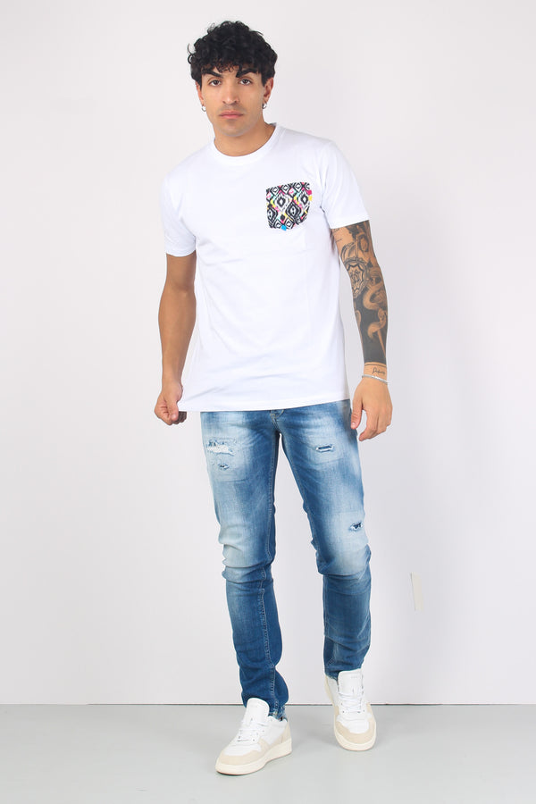 T-shirt Taschino Disegno Astra Bianco-2