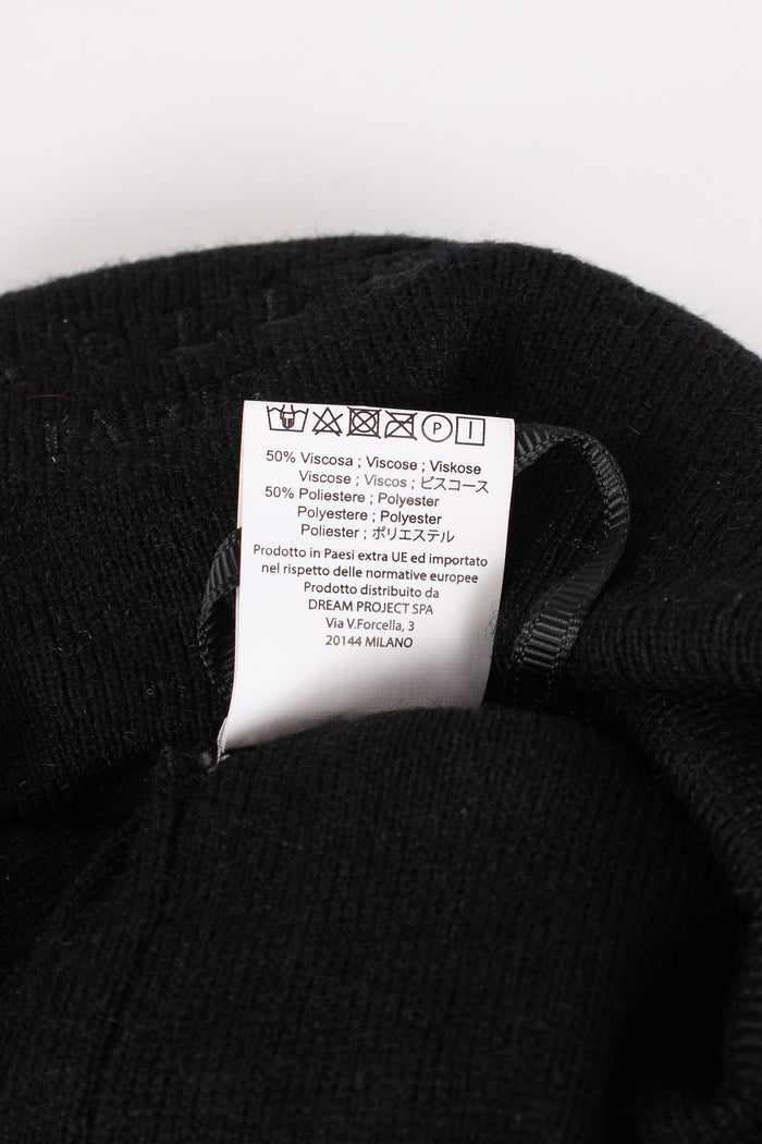 Cuffia Basica Logo Ricamo Nero-5