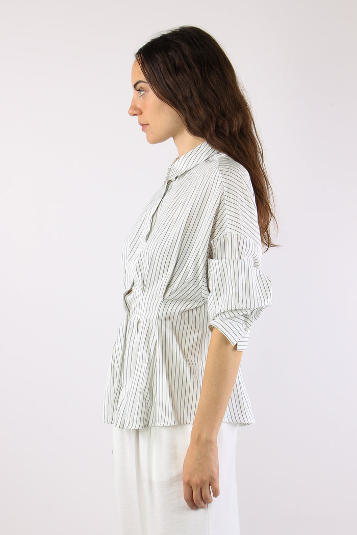 Camicia Riga M/l Arriccio Vita Bianco/nero-3