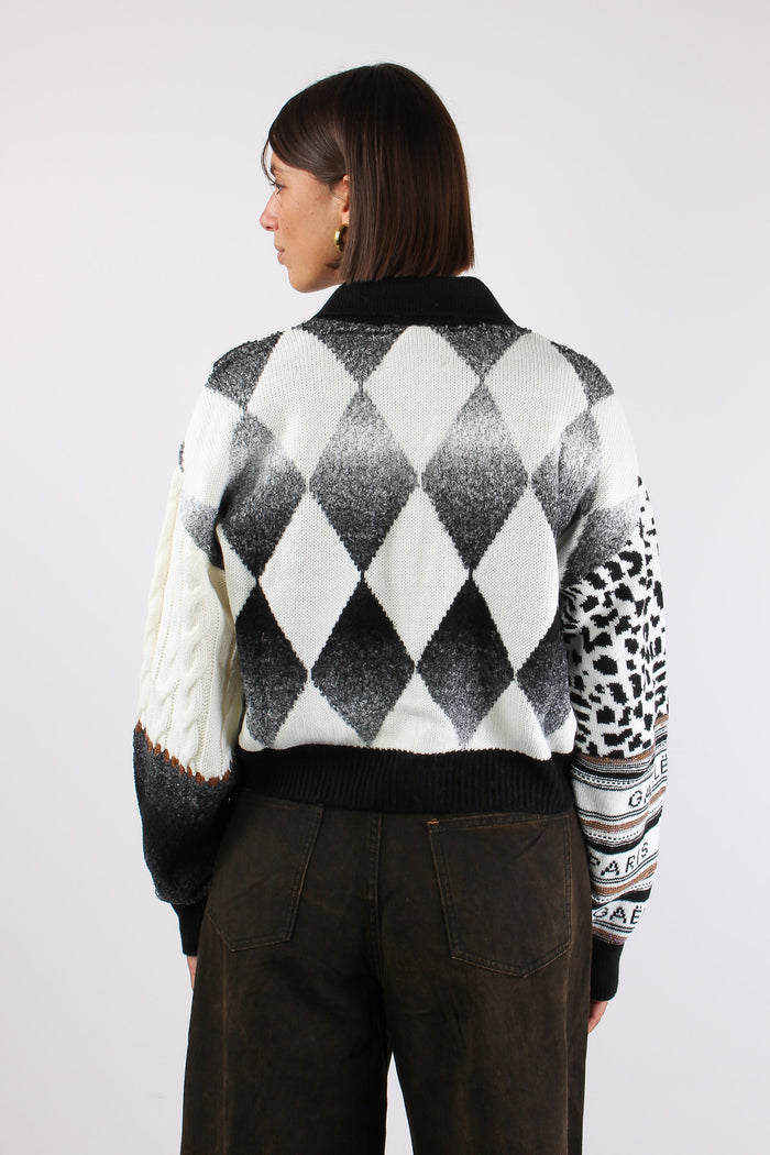 Full Zip Losanghe Crema-3