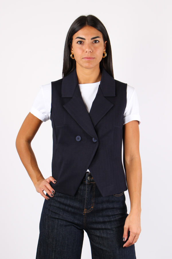 Gilet Resca 2 Bottoni Blu