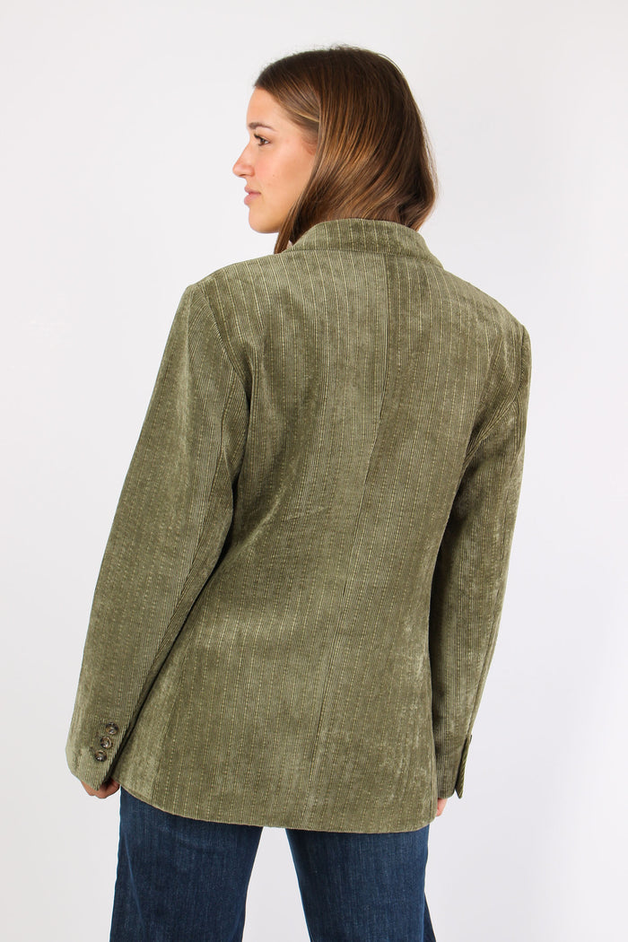 Giacca Monopetto Velluto Militare-6