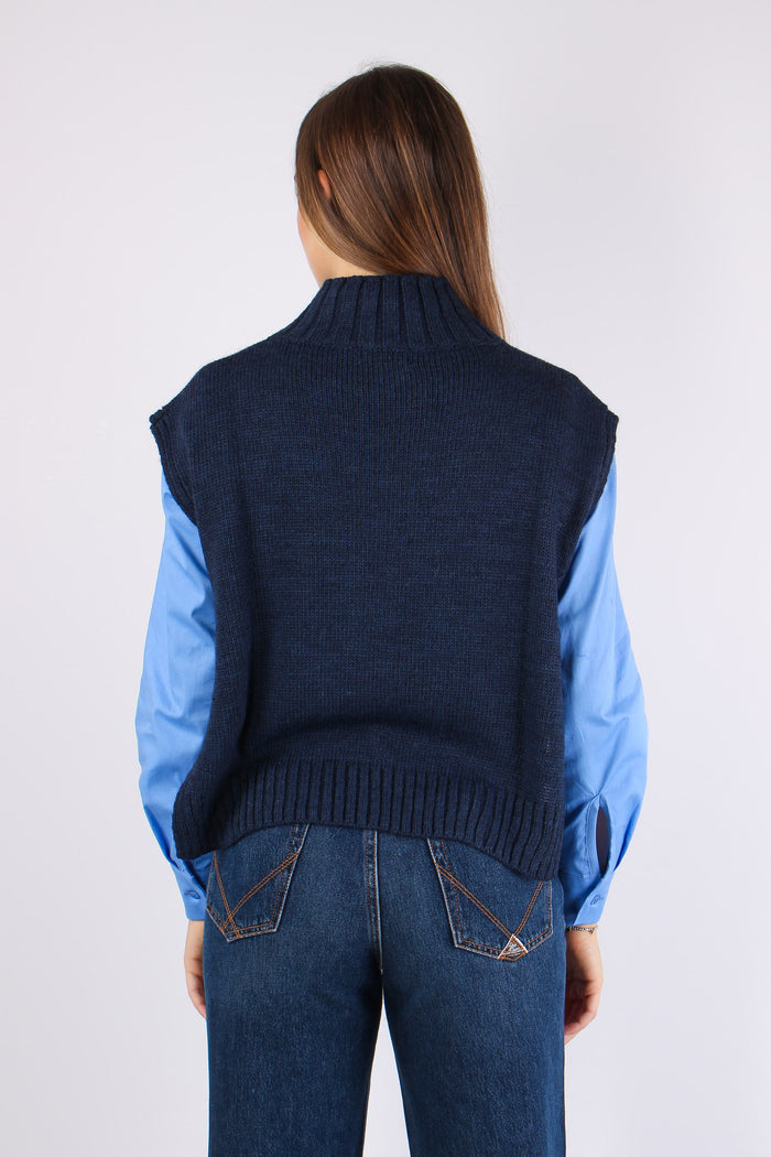 Gilet Fiocchi Laterali Blu-5