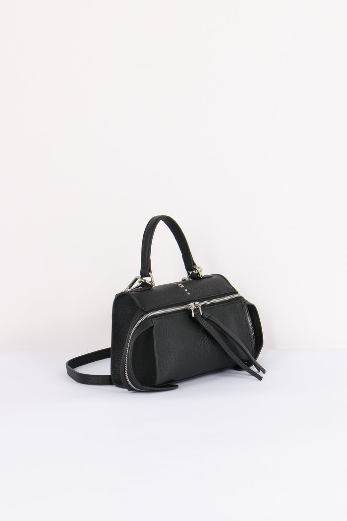 Metis Mini Bag  Bottalata Zip Frontale Black-2