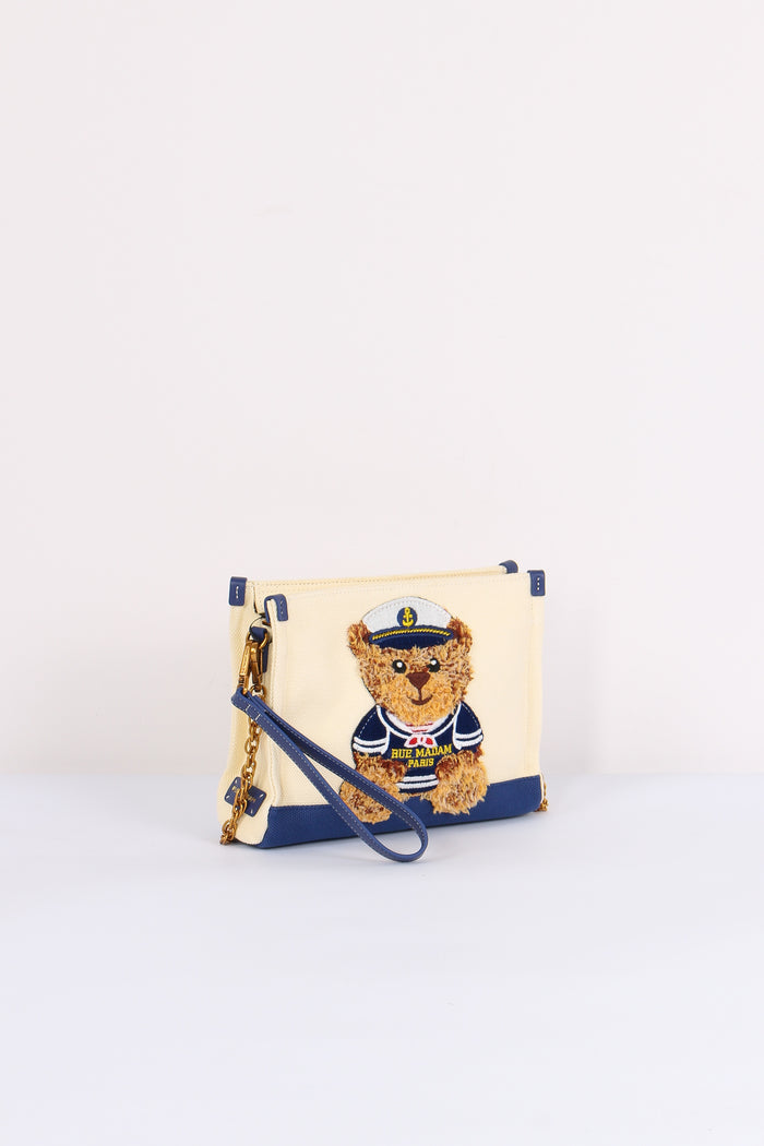 Pochette Canvas Orso Bicolor Blue-7